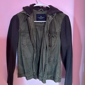 American Eagle Hooded Military Jacket